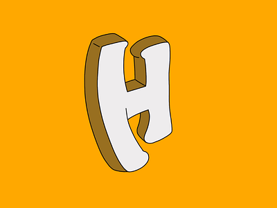 H for Hmm? design graphic design hand lettering illustration lettering procreate