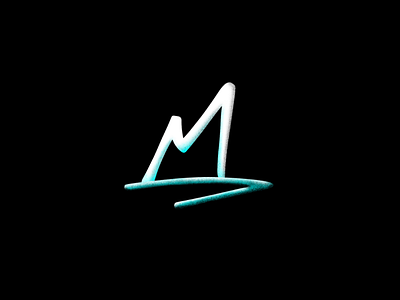 M for Midnight art calligraphy cursive decorative design graphic design hand lettering illustration lettering liam bland old school procreate typography