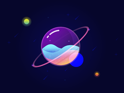 Space 3d colour graphic design illustration illustrator space tutorial vecotr