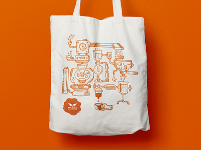 But First, Coffee! bag branding coffee design illustration process roasting
