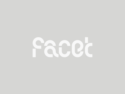 Facet (wip) design geometric logotype wordmark