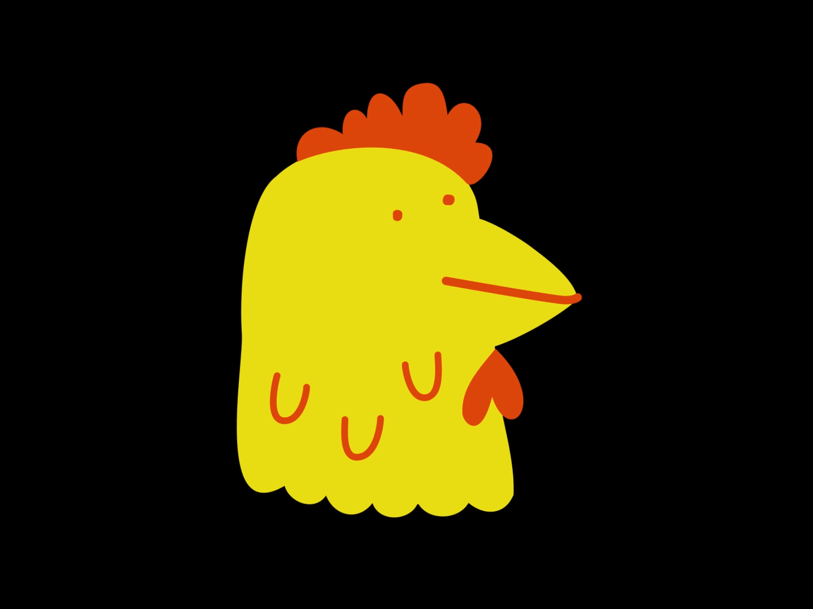 Chicken head animation 2d adobe aftereffects animation character character animation chicken color design face flatdesign illustration illustrator mograph motion motiongraphics red rig vector yellow