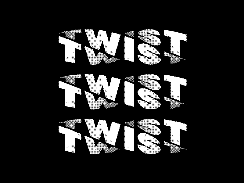 Twist 3d animation graphic motion twist typography visual