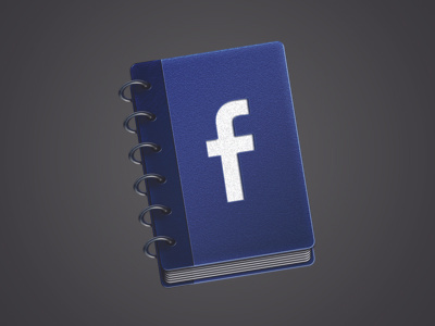 Facebook Icon (Update) binder blue book f facebook icon social texture