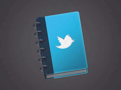 Twitter Icon binder bird blue book icon social twitter