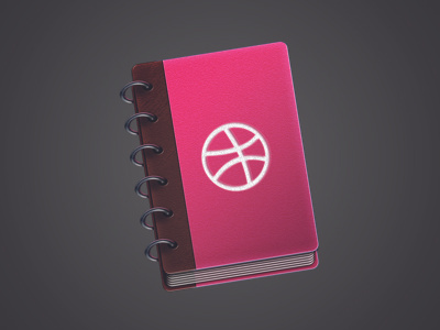 Dribbble Icon binder book dribbble icon pink social