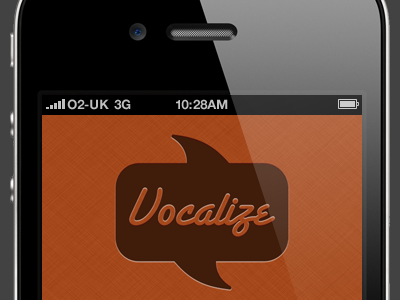 Vocalize (App Interface Design) app contacts cream ios iphone message orange texture ui vocal
