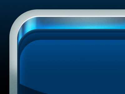 iOS App Icon (wip) app blue glow ios iphone lines metal