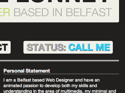 Something I made earlier #2 css3 portfolio status