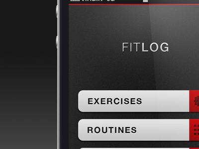 fitLOG WIP app exercises fit gym ios iphone log red routines tracker workout