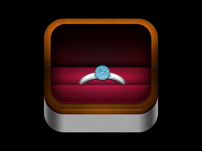 Ring Box app box icon ios iphone ring texture