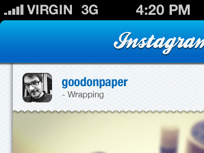 Instagram Facelift app blue goodonpaper instagram ios iphone texture wrapping