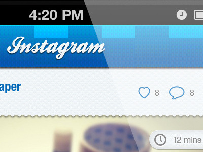 Instagram Facelift #5 w/attachment 12mins app blue goodonpaper instagram ios iphone texture wrapping