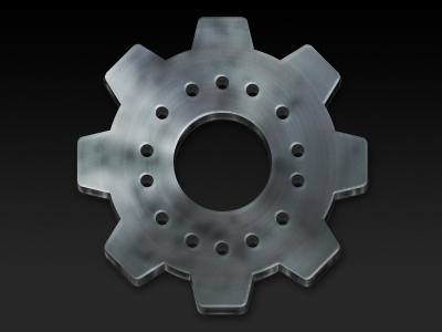 Cog cog fun metal photoshop