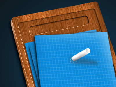 Drawing Board Icon (WIP) blueprint chalk texture wood
