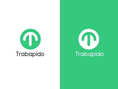Trabapido Logo brand green identity logo service market place simple
