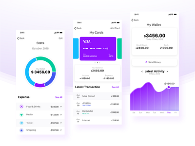Finance App app balance bank app concept design finance app minimal app money app progress simple ui userexperience userinterface ux wallet