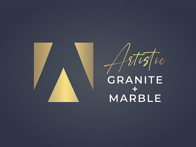 Artistic Granite + Marble Logo branding logo