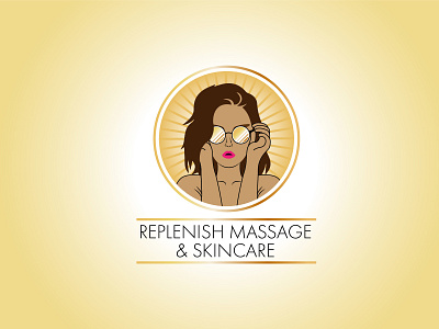 Replenish Massage & Skincare Logo branding illustration logo