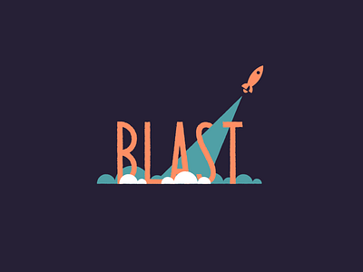 Blast logo rocket