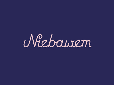 Niebawem logotype hand lettering letters logotype typography