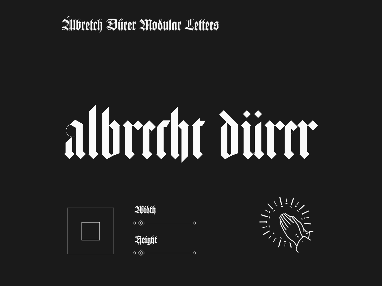 Albretch Durer Modular Letters animation design kinetic kinetic type modular type motion graphics typography variable type variablefont variabletype