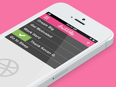 Dribbble To-Do List draft dribbble first flat invite iphone list shot thank you to do