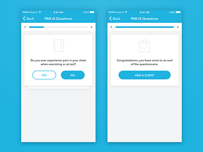 PAR-Q Questionnaire Flow