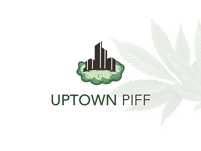 Uptown Piff - Cannabis Logo | Retro Style behance branding building logo cannabis logo cloud logo dribbble best shot logo logodesign logodesigner logoinspiration logonew logoplace logos retro logo weed logo pic