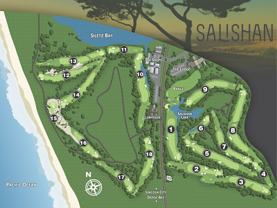 Salishan Resort Golf Course Map