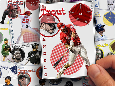 2020 Radar Chart Baseball Cards angels baseball cards data data visualization design layout design mlb photo editing red redesign sports stats trout