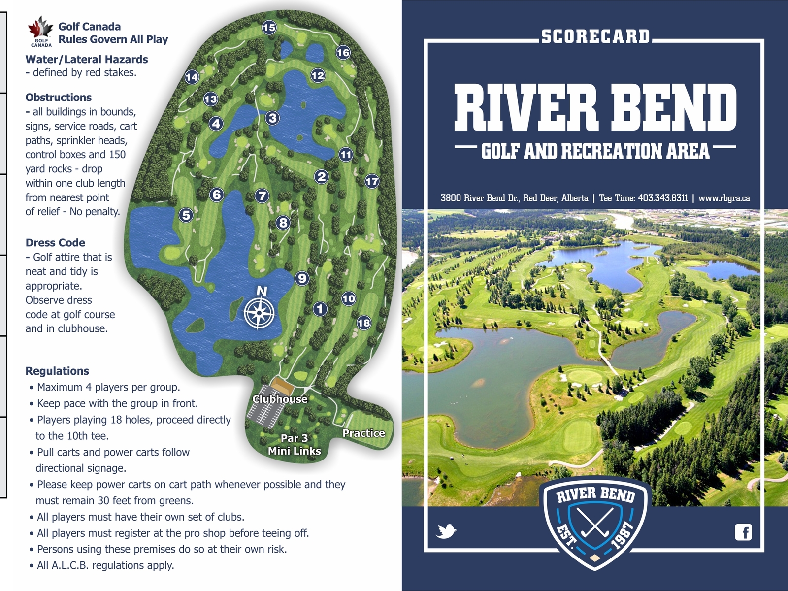 River Bend Golf and Rec Scorecard and Map by Luke Hooper on Dribbble