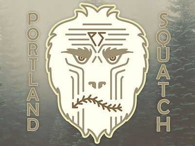 Portland Squatch Baseball Club: Hat Logo baseball brown design illustration line logo portland sasquatch sports squatch team concept