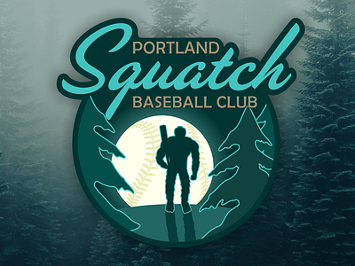 Portland Squatch Baseball Club baseball design illustration logo portland sasquatch sports squatch team concept
