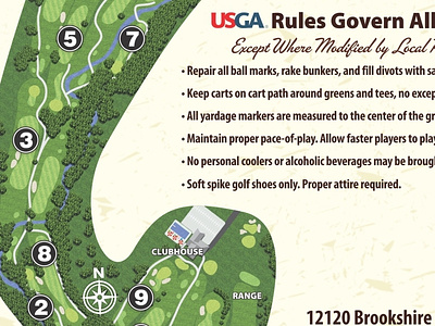 Brookshire Golf Club Scorecard -- Map and Rules