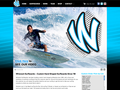 Whisnant Surfboards Website