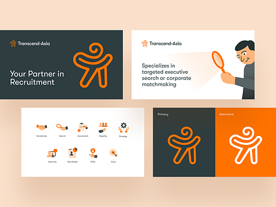Visual Identity for Executive Search executive guide icon identity illustration logo recruit recruitement services style styleguide visual website