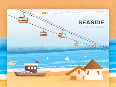 Seaside design illustration ui 设计