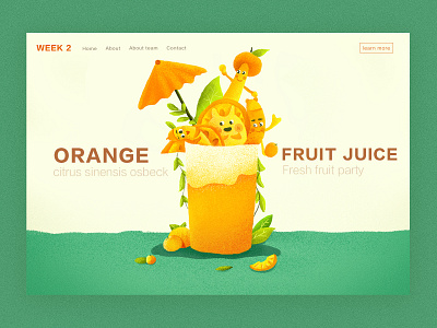 Orange juice design illustration ui web