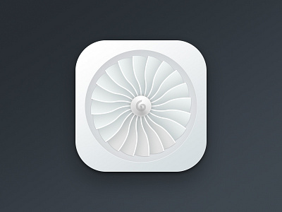 Engine air fan engine fan icon ios iphone jet metal plane realistic