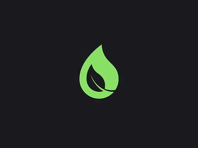 Logo droplet icon leaf logo water