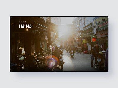 image slide of places in Vietnam ui web design