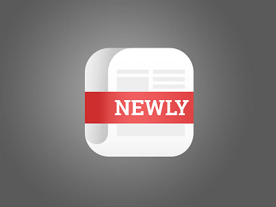 Newly - News App Icon app fresh hot icon ios mag new news paper press print