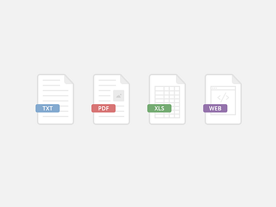 Document icons for a client