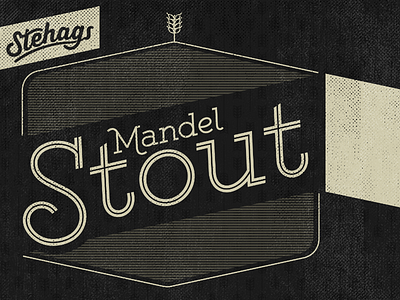 wip beer label almond beer beerlabel black cream diy label logo script stout wheat wip