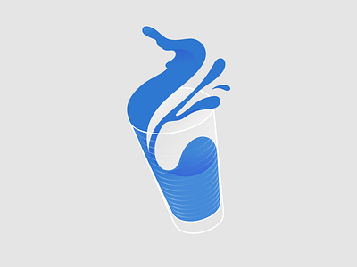 Water ad ad blue drink flat glas hydrate motion spill water