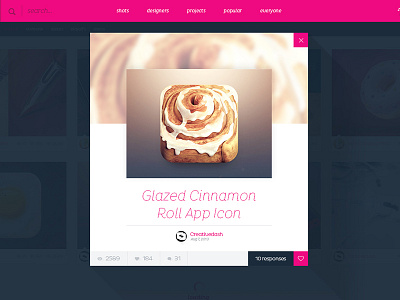 shoootle popup shot conception dashboard dribbble header logo navigation newsfeed pink popup search shot webdesign