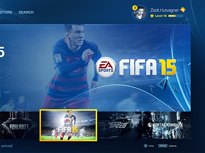 playstation 4 redesign conception /2 conception fifa game menu play playstation profile ps4 redesign store ui user