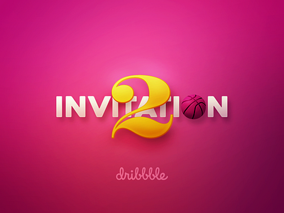 dribbble invitation x2 ball basketball dribbble giveaway invitation invitations invite invites pink