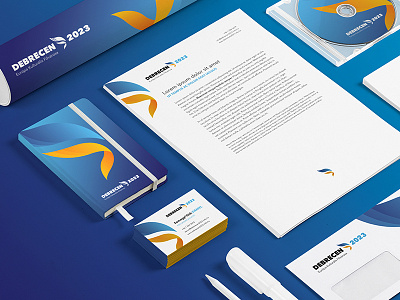 Debrecen 2023 European Capital of Culture 2023 blue brand card concept debrecen envelope identity logo paper phoenix yellow